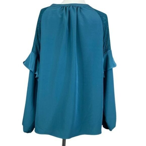 Halston Xl Blouse New With Tags Long Sleeve - Picture 5 of 7